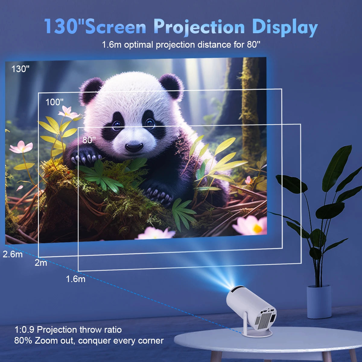 Proyector Magcubic HY300 Pro: 4K, WiFi 6 y corrección automática para cine en casa.